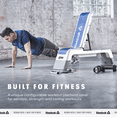 thumbnail image 3 of Reebok Fitness Delta Deck Multipurpose Adjustable Weight Bench Aerobic Strength Training Incline and Decline, White/Blue, 3 of 7