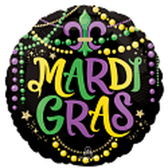 18C HX MARDI GRAS GLITTERING BEADS