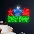 thumbnail image 2 of Handmadetneonsign Hot Pot Chinese Wall Art, Chinese Food Wall Decor, Chinese Restaurant Wall Decor, 2 of 5
