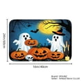 thumbnail image 4 of SPXUBZ Halloween Ghost Pumpkin Non Slip Flannel Floor Mat for Bathroom Kitchen Bedroom Decor 16x24 inch, 4 of 5