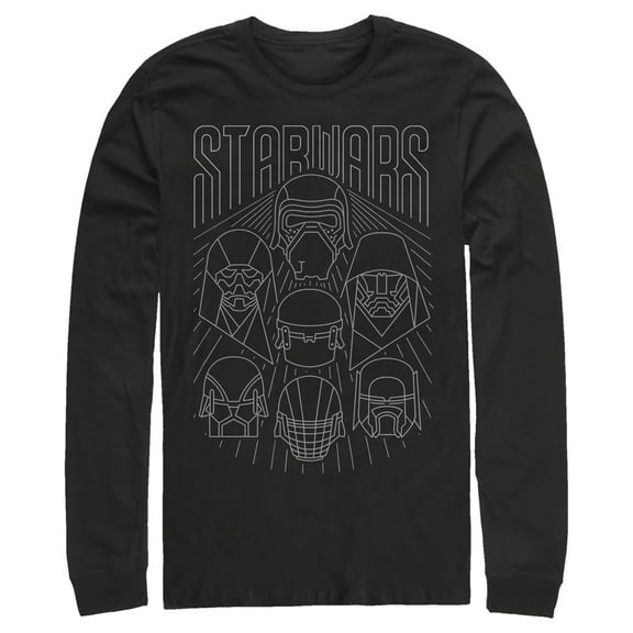 Men's Star Wars: The Rise of Skywalker Dark Side Streak Long Sleeve Shirt Black Small
