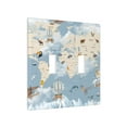 thumbnail image 2 of PAYOHTO Toggle Light Switch Wall Plate Animals world map Double Switch Cover Standard Size 2-Gang 4.50" x 4.5" Unbreakable Polycarbonate Thermoplastic, 2 of 6