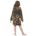 thumbnail image 7 of FORMRS Niños Bathrobe Unisex Hooded Robe Toddler Pajamas Sleepwear, Size 10-12T, Dark Floral Pattern, 7 of 7