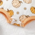 thumbnail image 6 of SILVERCELL Halloween Children's Clothing Autumn Baby Girl Pumpkin or Ghost Print Long Sleeved Triangle Jumpsuit 0-18M, 6 of 7