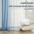 thumbnail image 6 of Topfinel Blue Faux Linen Ombre Sheer Curtains,Semi Voile Gradient Rod Pocket Curtains for Bedroom and Living Room, Set of 2 Window Curtain Panels, 54 x 96 Inch Long, 6 of 11