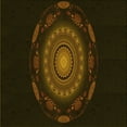 thumbnail image 1 of Ahgly Company Machine Washable Indoor Square Transitional Dark Bronze Brown Area Rugs, 5' Square, 1 of 7