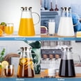 thumbnail image 4 of Glass carafe 2 liter water carafe water jug with lid heat-resistant transparent, 4 of 5