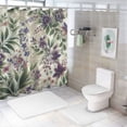 thumbnail image 7 of Leisuo Violet Watercolor Painting Colorful Wildflowers Floral Leaves Curtain Multiple Sizes White, 7 of 7