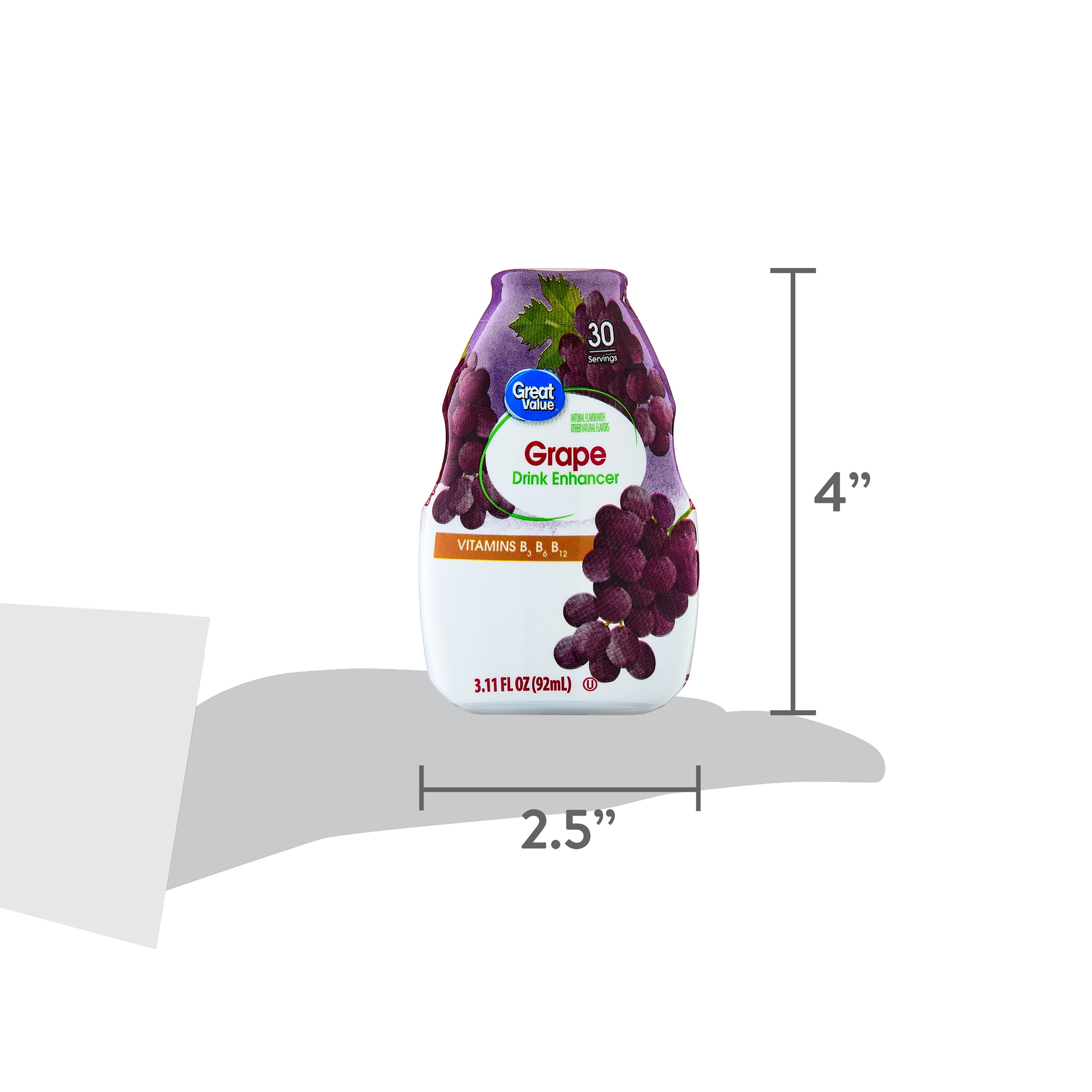 Great Value Drink Enhancer, Grape, 3.11 fl oz