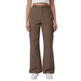 thumbnail image 1 of Pantalones cargo holgados para mujer: cintura elástica, color liso, estilo informal, primavera/verano, tallas S-XXL, 1 of 6