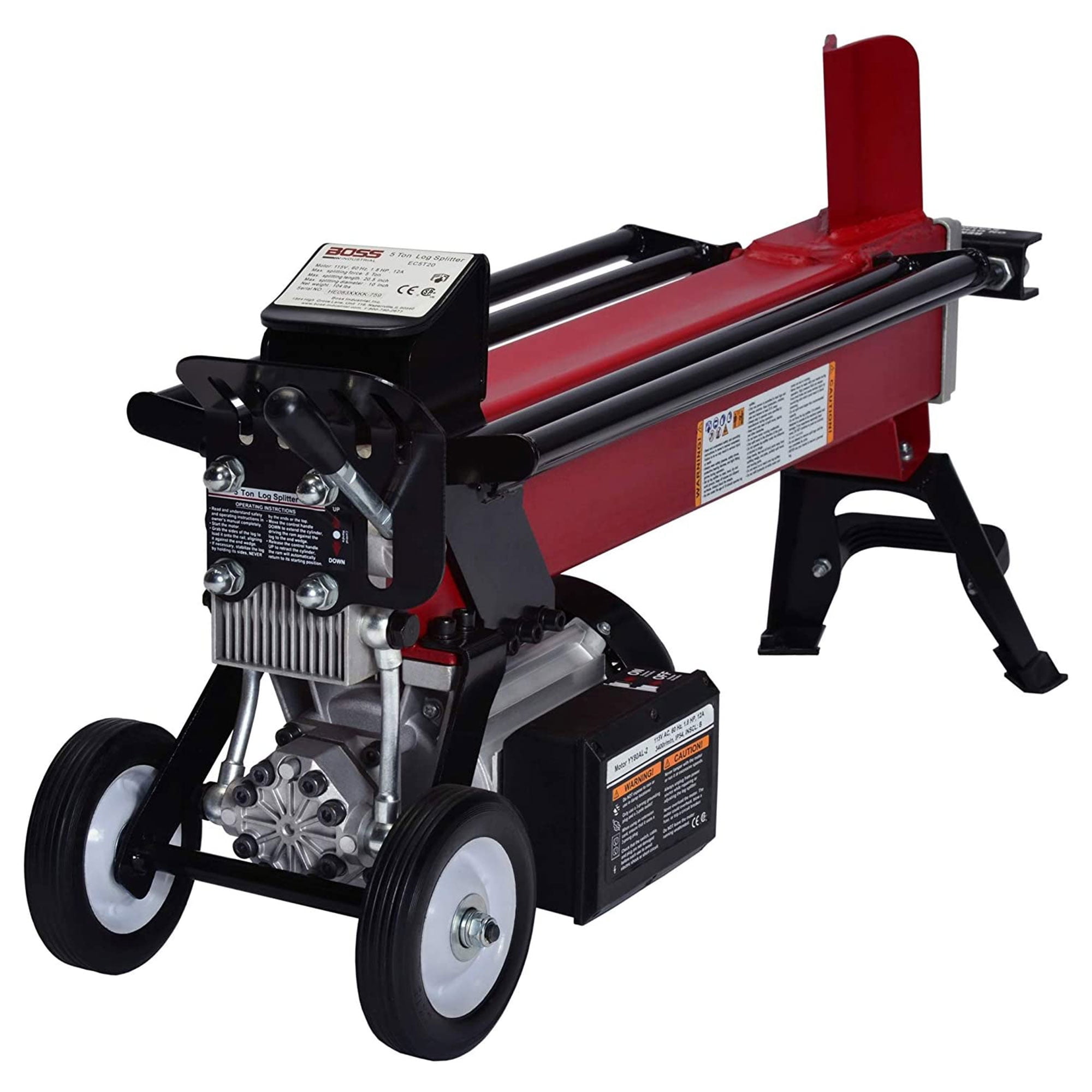 Boss Industrial 5 Ton Lightweight Hydraulic Electric Home Log Splitter