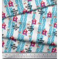 thumbnail image 3 of Soimoi Rayon Fabric Stripe,Hut & Cat Animal Print Sewing Fabric Yard 42 Inch Wide, 3 of 3