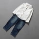 thumbnail image 2 of Niños Niños Niños Camisa De Algodón De Manga Larga Tops Jeans Pantalones Ropa Outfit-119316.03 Likrtyny Caballero, 2 of 9