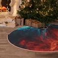thumbnail image 5 of Balery Red And Blue Fire Printed Christmas Tree Skirt , Merry Christmas Party Christmas Tree Decoration,Adjustable Tree Skirt-36", 5 of 6