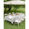 thumbnail image 3 of Outdoor Tablecloth with Umbrella Hole and Zipper, Sage Green Leaves Rectangle Table Cloth 60x120 Inch Waterproof Tablecloth, Abstract Modern Geometric Lines Simple Art Picnic Table Cover for Patio, 3 of 7