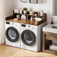 thumbnail image 4 of Kojooin 2-Tier Washer Dryer Countertop with Shelf, Laundry Topper with Edge and Non-Slip Pad, 4 of 7