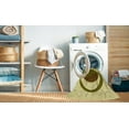 thumbnail image 2 of Ahgly Tapis Rond Lavable en Machine Intérieur Transitionnel Jaune Foncé Vert, 6 Pieds Rond, 2 of 7