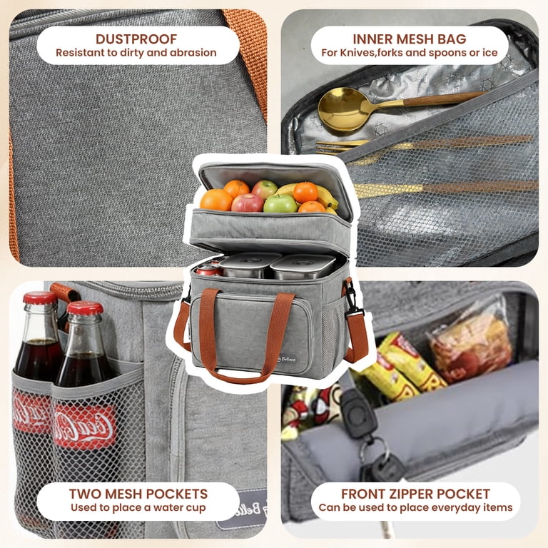 AARTVARK TEES Double Deck Lunch Bag, 15L Gray photo 3