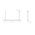 thumbnail image 3 of Sonneman 3826.25 Keel 44" Wide Led Linear Chandelier - Black, 3 of 7