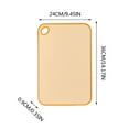 thumbnail image 2 of Double-sided Chopping Board, Wheat Straw Material, Thick Plastic Construction, Mold-proof Adhesive, for Kitchen Food Prep and Serving, Yellow, Medium, by FAJHHA, 2 of 6