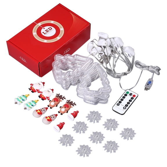 Vikakiooze Christmas Decorations, 9.84ft Battery Powered Tree Light, With10 Lovely Christmas Decorations, LED With Flash For Indoor And Outdoor Party And Home Decoration 2023