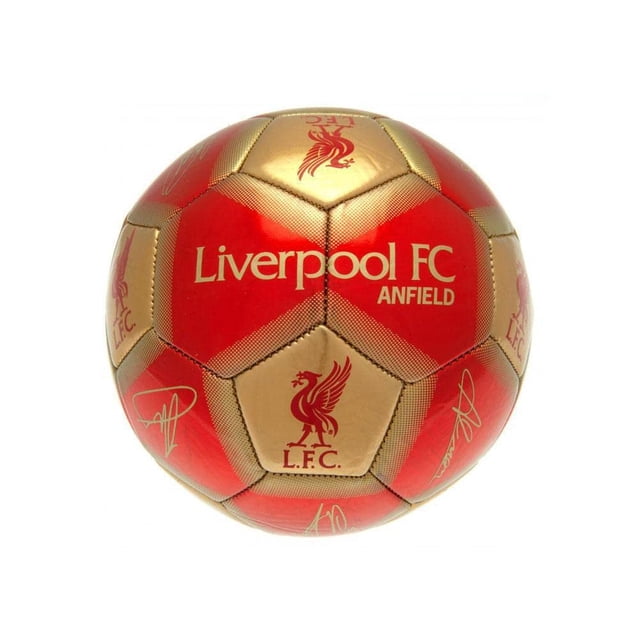 Liverpool Fc Mini Football Signature (Taille Unique) (Rouge/or)