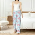 thumbnail image 5 of PISONIC Pink Piggy Printed Women's Pajama Pants, Comfy Pajama Bottoms With Pockets&Drawstring, 5 of 7