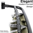 thumbnail image 3 of Double Curved Shower Rod, Metal Construction, Adjustable Between 44 to 70 Inches, Aluminum Rods and Zinc Mounting Hardware, Quality Modern Bathware, Black Finish, 3 of 4