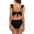 thumbnail image 3 of Women's Butterfly Ruffle Bikini Set Flounce V Neck Swimsuit, 3 of 6