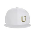 thumbnail image 3 of ZICANCN Alphabet U Pattern Baseball Caps, Trucker Hats for Men And Women, Adjustable Breathable Flat Caps, White, 3 of 6