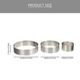 thumbnail image 2 of OUNONA Stainless Steel Cake Ring Molds for Baking Use Easy to Clean and Demold 3pcs Set Silver, 2 of 8