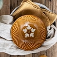 thumbnail image 2 of Creative Co-Op 7.5 Inches Round Stoneware Bowl Dinnerware Set with Lines and Star Pattern, Brown, Set of 6, 2 of 5