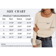 thumbnail image 6 of MOSHU Thermal Tops for Women Scoop Neck Slim Fit Basic Top Ribbed Thermal Undershirts Layering Tee Womens Long Sleeve Shirts, 6 of 11