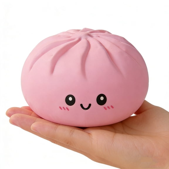 BBilaBu 6/10 Inch Jumbo Dumpling Stress Ball, Giant Dumpling Soft Squeeze Decompression Dough, Anxiety Relief Fidget Ball