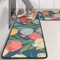 thumbnail image 2 of Kitchen Rugs Sets Of 2,Pioneer Flower Floral Print Pattern Anti Fatigue Kitchen Mat Rugs Non Slip Washable,Decorative Kitchen Floor Mats for Kitchen,Sink,Laundry,17"x47"+17"x47", 2 of 5