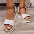 thumbnail image 2 of Willtoo Wedges for Women Summer Dressy Slip On Orthopedic Sandals with Arch Support Open Toe Ankle Strap Beach Boho Sandals, 2 of 5