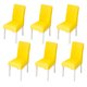 thumbnail image 1 of Fundas elásticas para sillas de comedor, fundas para sillas de LICRA suave, lavables y extraíbles, para cocina, mesa de Hotel, banquete, 6 uds., 1 of 5