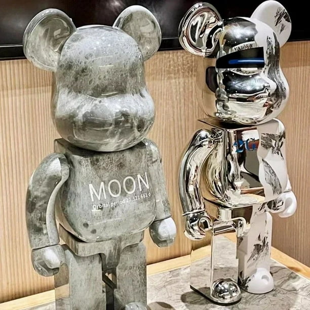 HDSLURIO Bearbrick 400% Violent Bear - Modelo Coleccionable Hecho A Mano, Bloques De Construcción, Decoración Del Hogar, Sala De Estar, Escultura De Moda, 28 Cm/11 Pulgadas