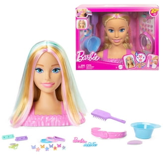 Just Play Barbie Tie-Dye Deluxe 22-Piece Styling Head, Black Hair