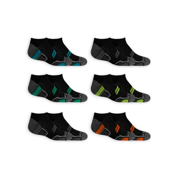 Fruit of the Loom Boys Active No Show Socks, 6 Pack