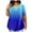 Blue, variant on Plus Size Tops for Women 4x-5x Summer Short Sleeve Tees Floral Graphic T-Shirt V-Neck Tunic Dressy Casual Trendy Tunics with Pocket Royal Blue 3XL