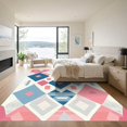 thumbnail image 3 of ODIKA 8'x10' Machine Washable Non-Slip Area Rug, Geometric Pink High Traffic Rug, Pink, 1060057, 3 of 7
