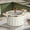 White, variant on 2.11gal Large Capacity Non-stick Soup Pot, Push-button Lock Operation, Enamel Soup Pot, Suitable for Family Gatherings And Meals During Major Holidays Such As Easter, Labor Day, Etc