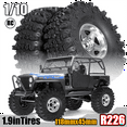 thumbnail image 4 of 4Pcs 1.9 Inch Metal Tire Wheels with 118mm OD Tires for Axial Silver, 4 of 6
