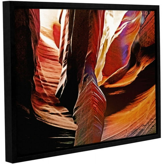 ArtWall Linda Parker "Slot Canyon Light From Above 4" Gallery-wrapped Floater-framed Canvas