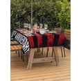 thumbnail image 3 of Outdoor Tablecloth with Umbrella Hole for Patio/Picnic/Party/Camping, Year American Anniversary Flag Waterproof Table Cloth Rectangle Table Cover Washable, USA Black Red (60"x 84"), 3 of 9