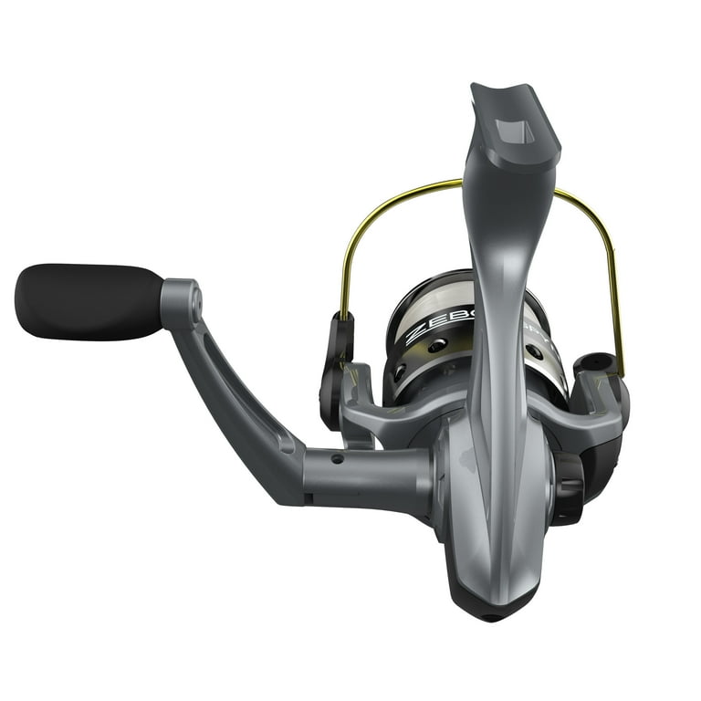 Zebco Spyn Spinning Fishing Reel, Size 30 Reel, Silver/Black, Clam
