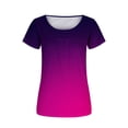 thumbnail image 4 of QIPOPIQ Womens Clothes Graphic Tees Short Sleeve Round Neck T Shirt Blouse Summer Plus Size Tops Hot Pink S, 4 of 6