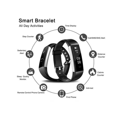 Useful ID115U Wireless Smart Watch Bracelet Wristband Pedometer Sport Fitness