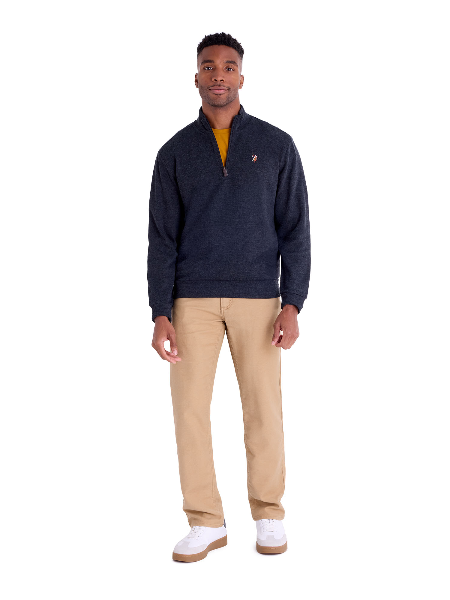 U.S. Polo Assn. Men's Quarter Zip Flatback